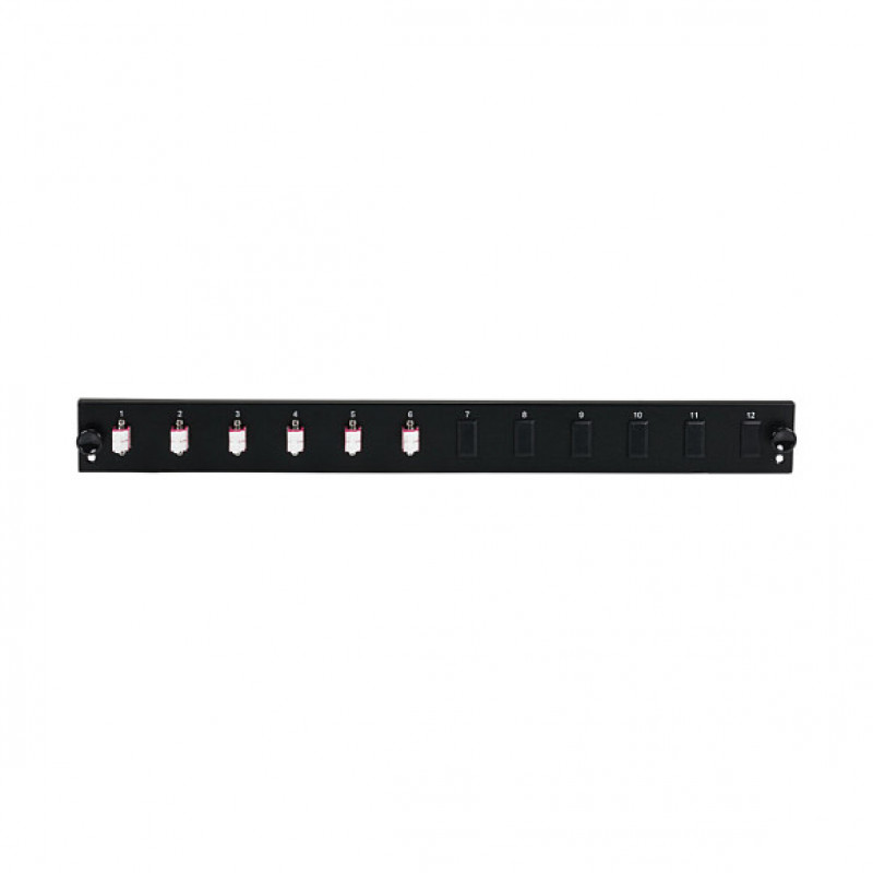 EFB Elektronik SB-FP-6SC-S-OM4 -runkoliitäntäpaneeli kuituetupaneeli, 1U, harmaa, metalli, 432 mm