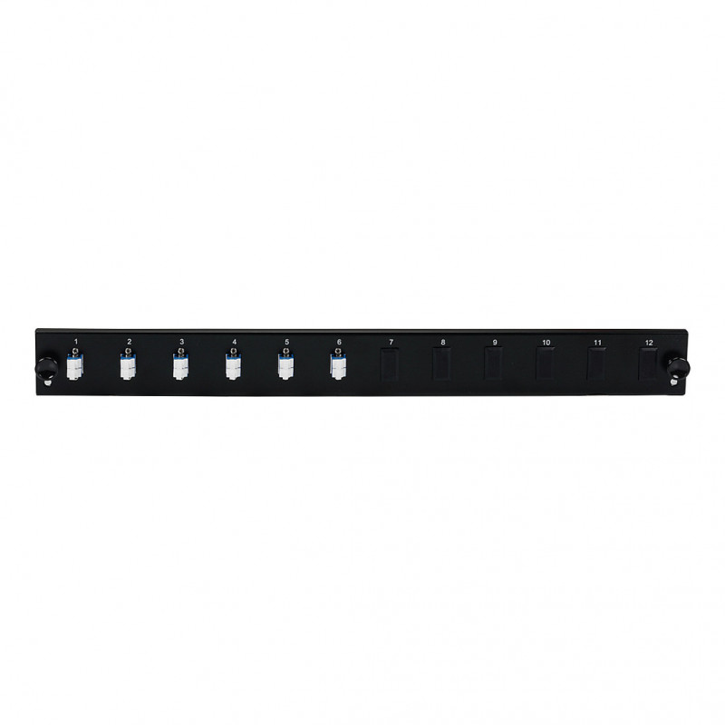 EFB Elektronik SB-FP-6SC-S-OM4 -runkoliitäntäpaneeli kuituetupaneeli, 1U, harmaa, metalli, 432 mm