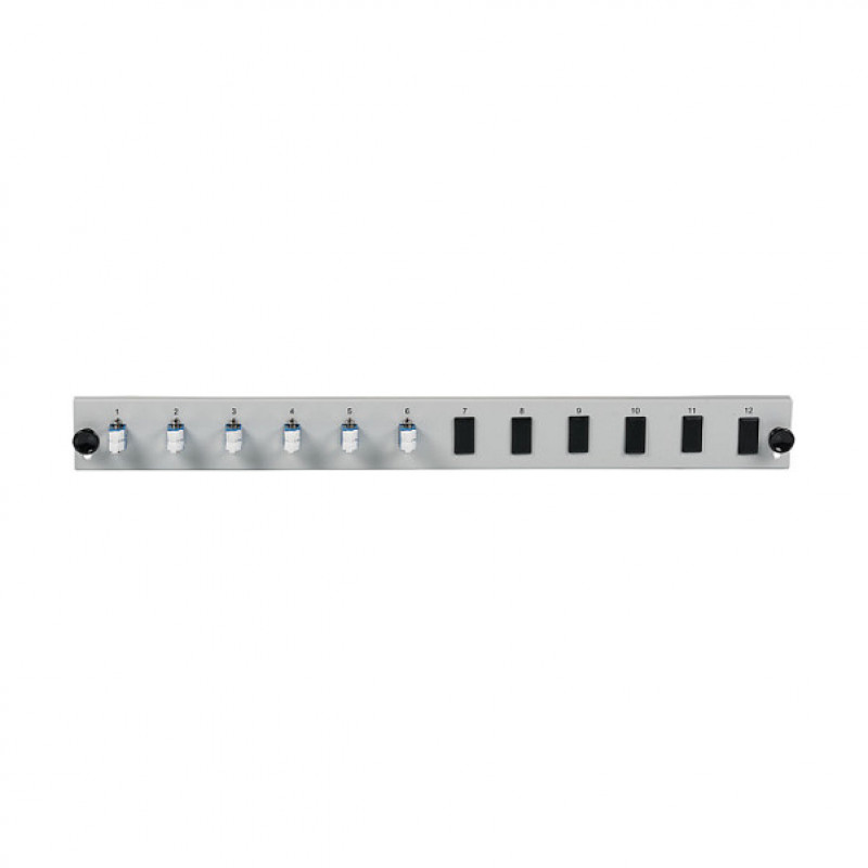 EFB Elektronik SB-FP-6SC-S-OM4 -runkoliitäntäpaneeli kuituetupaneeli, 1U, harmaa, metalli, 432 mm
