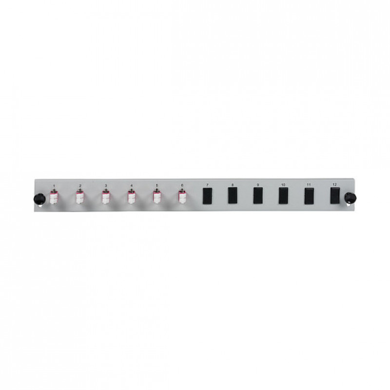 EFB Elektronik SB-FP-6SC-S-OM4 -runkoliitäntäpaneeli kuituetupaneeli, 1U, harmaa, metalli, 432 mm