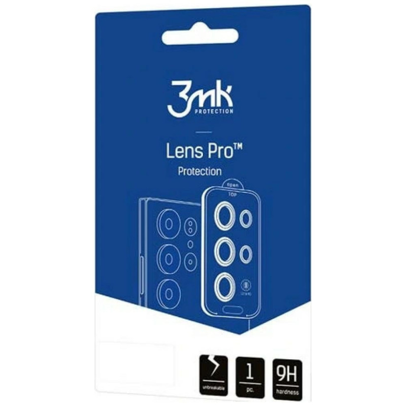 3MK Lens Protection Pro Samsung Galaxy Z Flip 8 -kameran linssinsuoja, musta