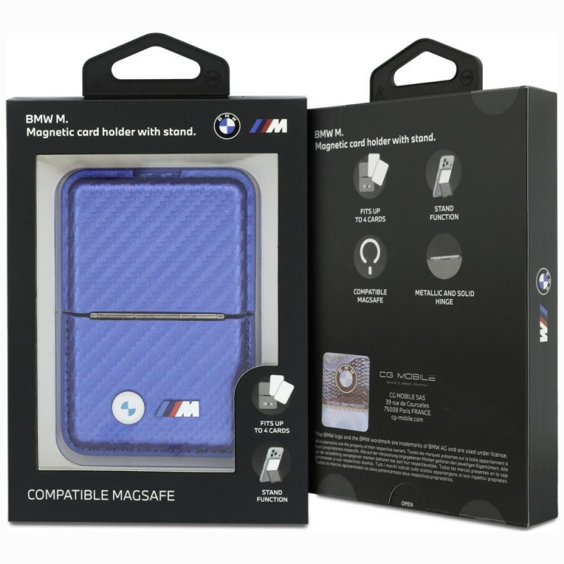 BMW M Carbon Metal Logos MagSafe -lompakko, sininen