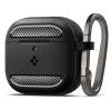 Spigen Rugged Armor -suojakotelo Apple AirPods 4 -kuulokkeille, matta musta