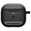 Spigen Rugged Armor -suojakotelo Apple AirPods 4 -kuulokkeille, matta musta