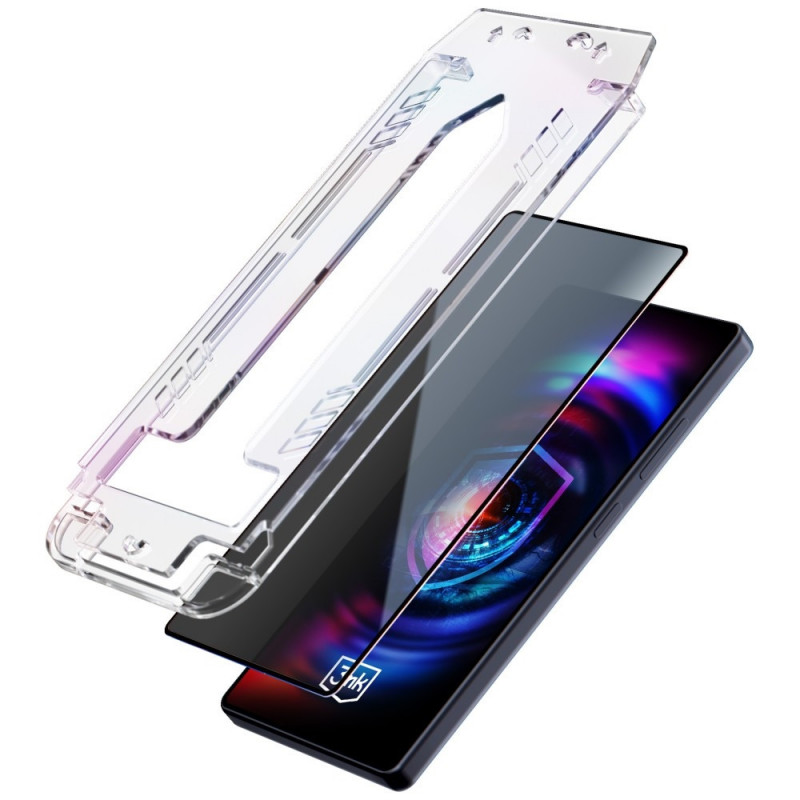 3MK HardGlass Max Privacy yksityisyyslasi karkaistu lasi asennustelineellä Samsung Galaxy S26, musta