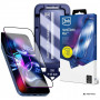 3MK HardGlass Max karkaistu lasi asennustelineellä Samsung Galaxy S25 Ultra -puhelimelle, musta