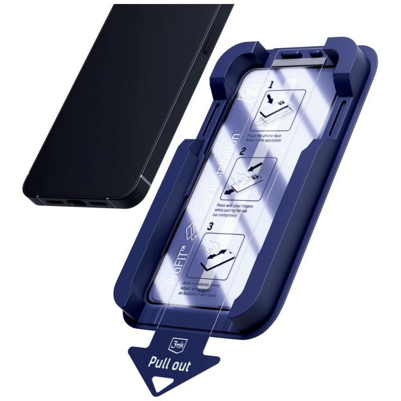 3MK HardGlass Max karkaistu lasi asennustelineellä Samsung Galaxy S24+ / S25+, musta
