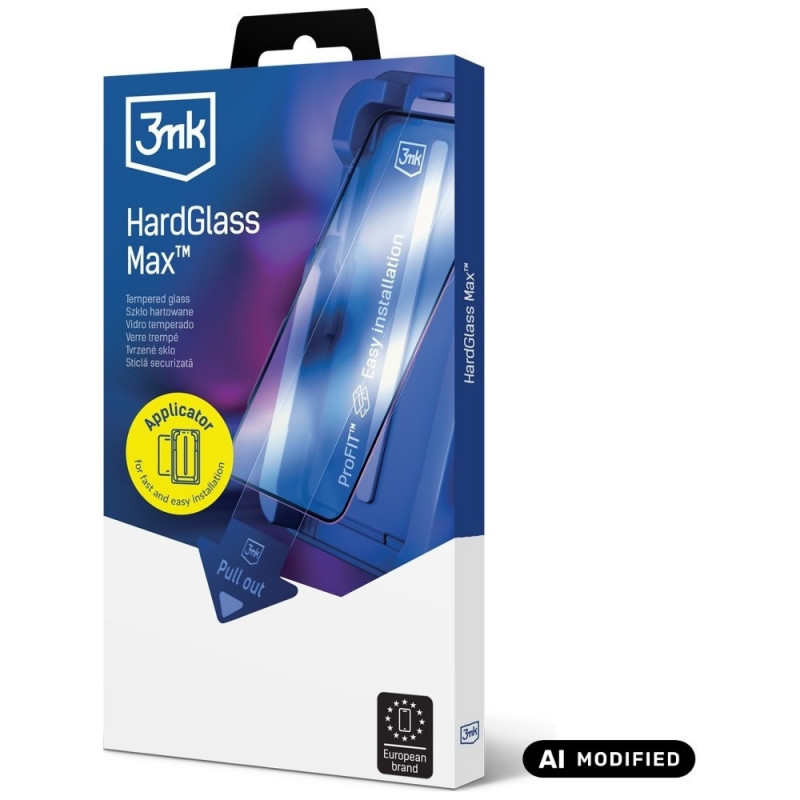 3MK HardGlass Max karkaistu lasi Apple iPhone 15 Pro -puhelimelle, musta