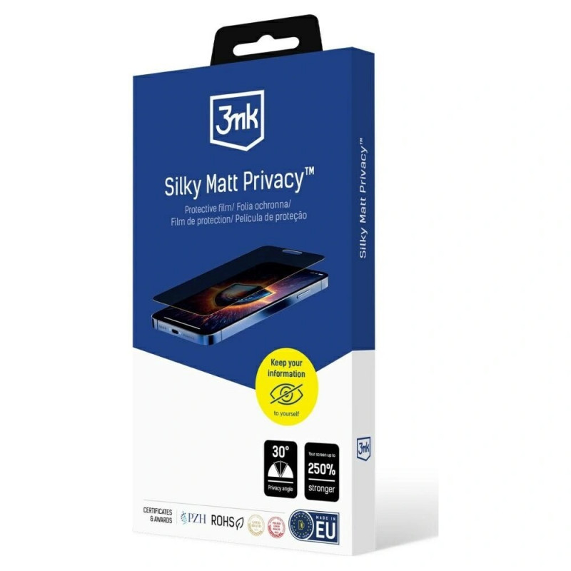 3MK Silky Matt Privacy mattapintainen yksityisyydensuojaava näytönsuojakalvo Samsung Galaxy S25+:lle