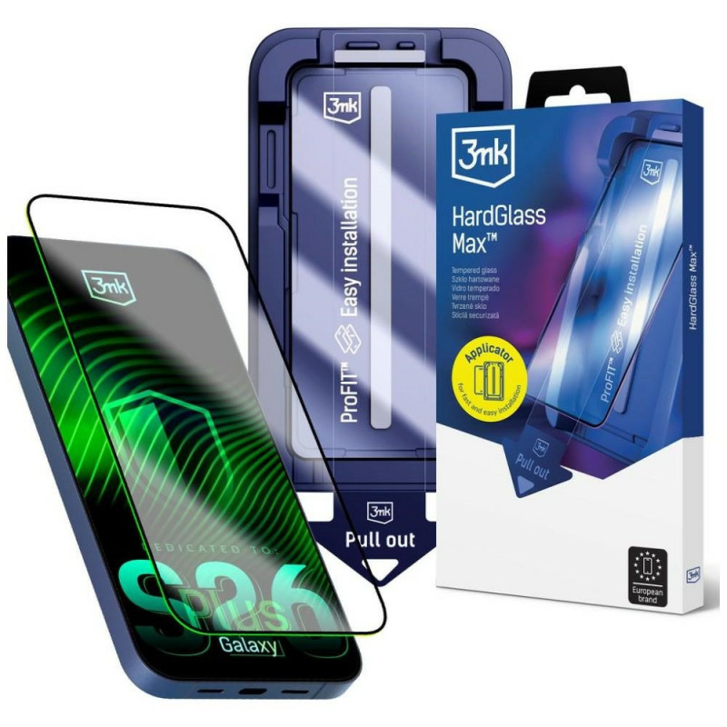 3MK HardGlass Max karkaistu lasi Samsung Galaxy S26+:lle, kirkas