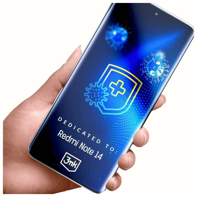 3MK SilverProtection+ Xiaomi Redmi Note 14 4G antimikrobinen suojakalvo