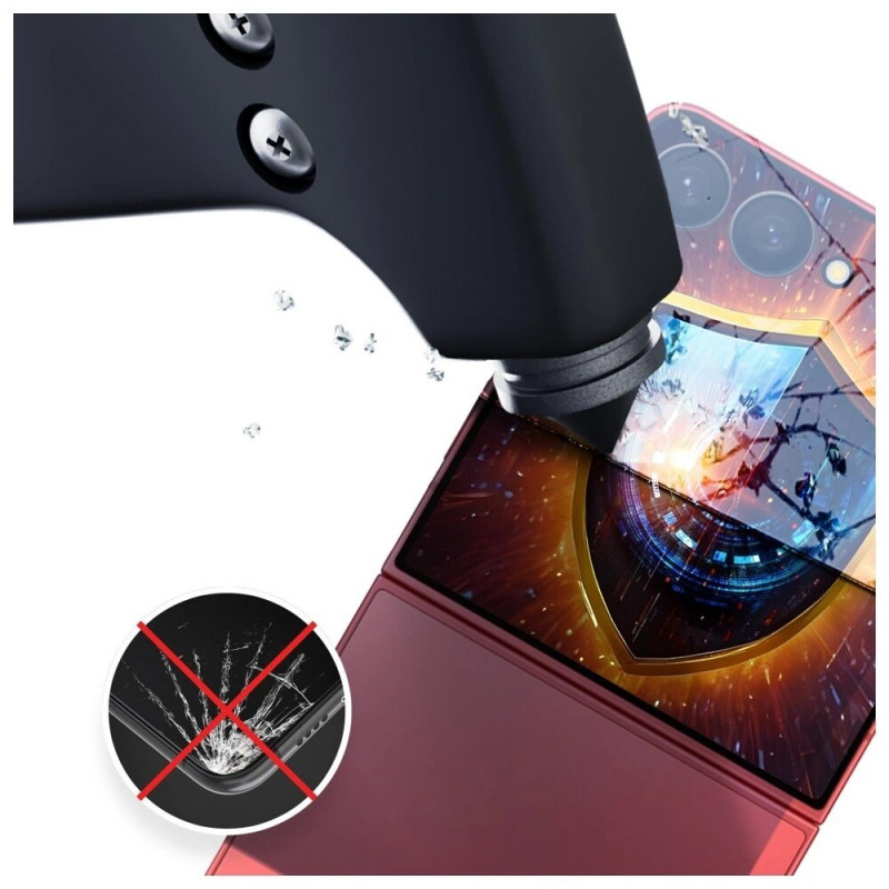 3MK Silky Matt Privacy tietosuojaava näytönsuojakalvo Samsung Galaxy Z Flip7 -puhelimelle