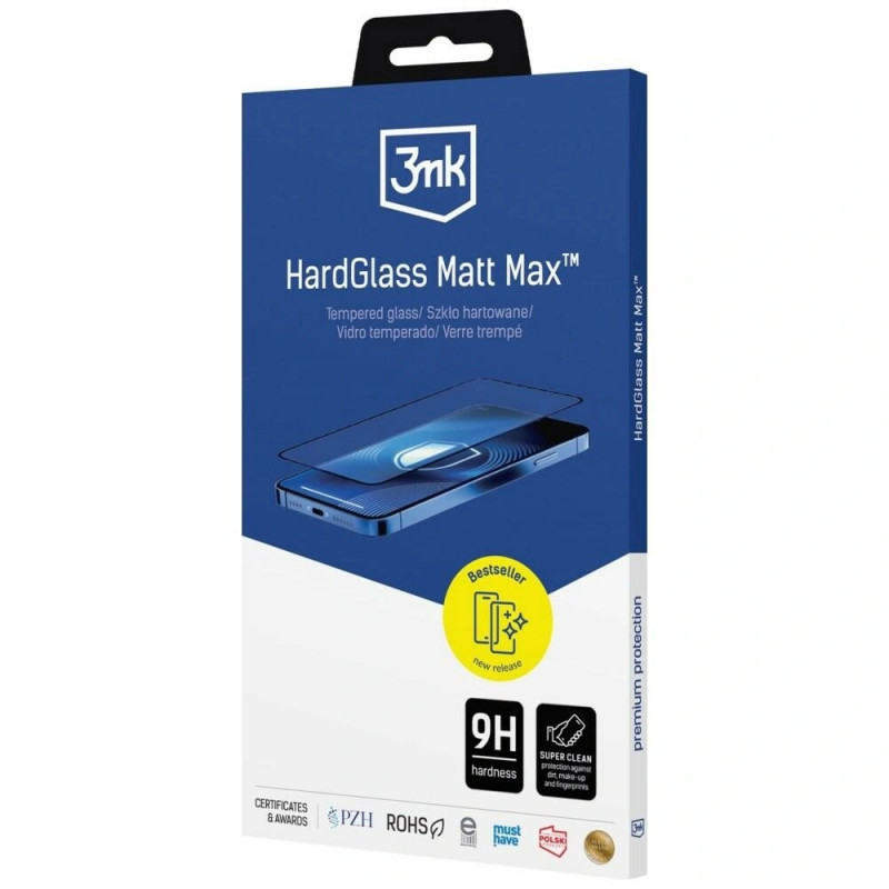 3MK HardGlass Matt Max mattapintainen karkaistu lasi Samsung Galaxy S26+:lle