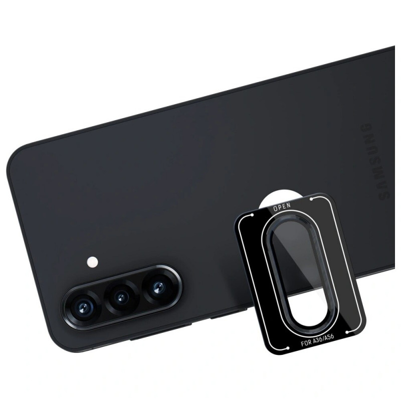 3MK Lens Protection Pro -kameran linssinsuojalasi Samsung Galaxy A36 / A56 5G -puhelimelle, musta