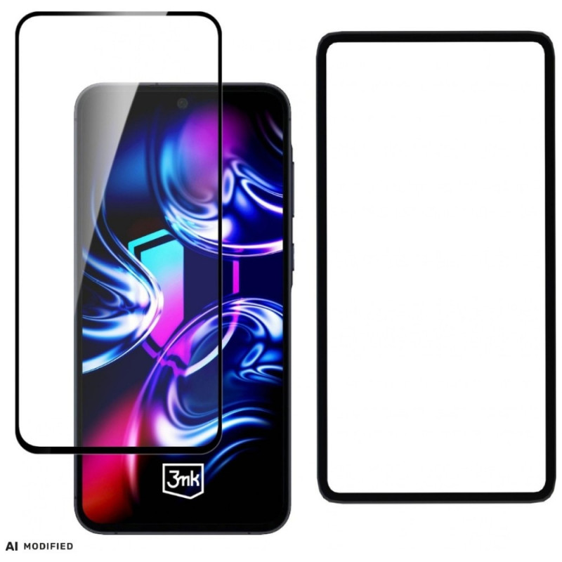 3MK HardGlass Max karkaistu lasi asennuskehyksellä Samsung Galaxy A35 / A55 5G:lle