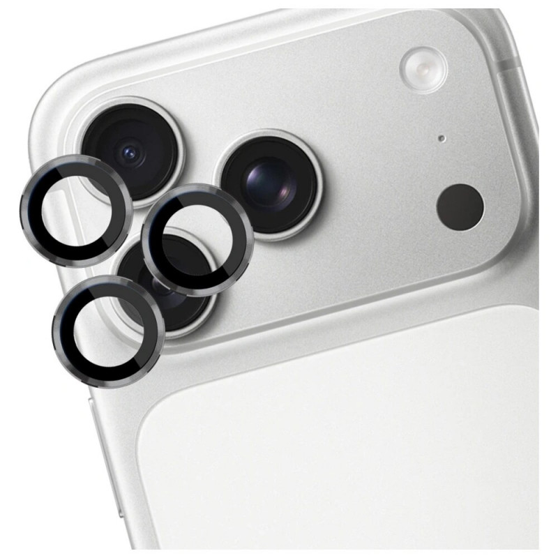 3MK Lens Protection Pro -kameran linssin karkaistu lasi Apple iPhone 17 Pro / 17 Pro Max -puhelimelle, harmaa