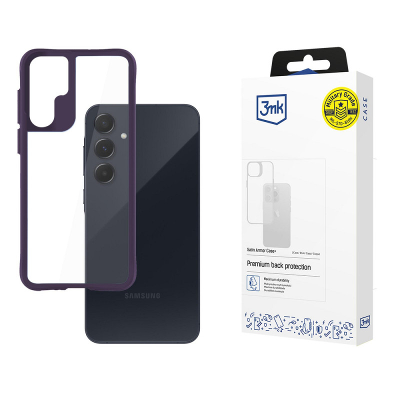 3MK Satin Armor Case+ Samsung Galaxy A55 5G, violetti
