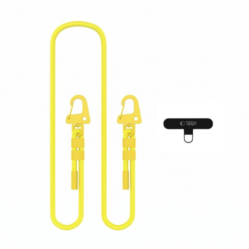 Tech-Protect C5SD Rope Crossbody Phone Strap, 80 cm, kanariankeltainen