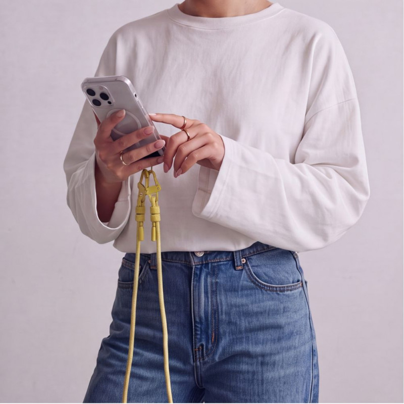Tech-Protect C5SD Rope Crossbody Phone Strap, 80 cm, kanariankeltainen