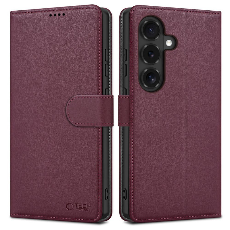 Tech-Protect lompakkokotelo Samsung Galaxy S26 FE burgundi