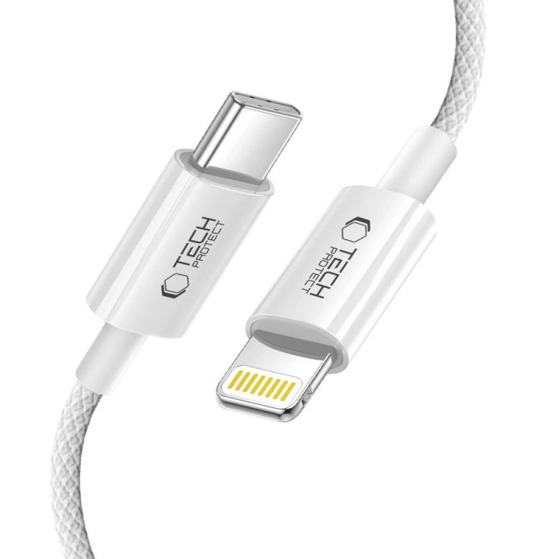 Tech-Protect Ultraboost Lite USB-C / Lightning-kaapeli PD27W/3A 200 cm, Cool Grey