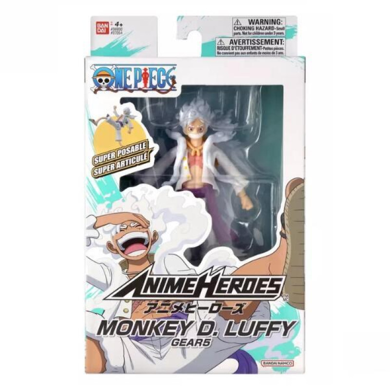 Bandai Anime Heroes One Piece - Monkey D. Luffy GEAR 5 Toimintahahmo