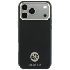 Guess GUE005537-0 Grained Round Strass Logo MagSafe -suojakuori Apple iPhone 18 Pro Max / 17 Pro Max -puhelimelle, musta