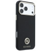 Guess GUE005537-0 Grained Round Strass Logo MagSafe -suojakuori Apple iPhone 18 Pro Max / 17 Pro Max -puhelimelle, musta