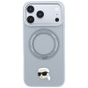 Karl Lagerfeld with Ring Stand 360 Karl Head Pin MagSafe suojakuori Apple iPhone 18 Pro Max / 17 Pro Max -puhelimelle, harmaa (KF003236)