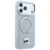 Karl Lagerfeld with Ring Stand 360 Karl Head Pin MagSafe suojakuori Apple iPhone 18 Pro Max / 17 Pro Max -puhelimelle, harmaa (KF003236)