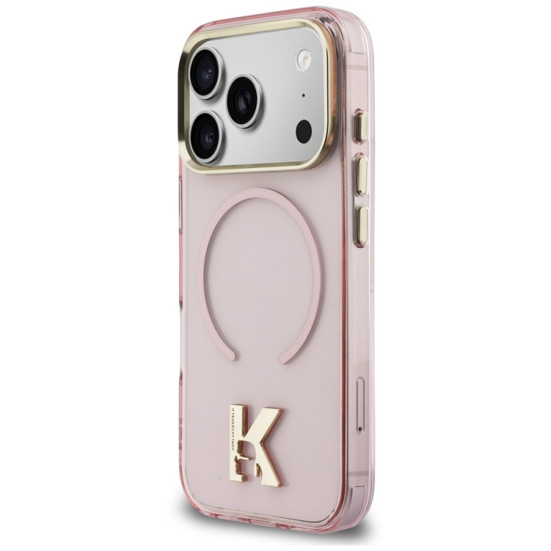 Karl Lagerfeld IML K Head -suojakuori KF003412 Apple iPhone 18 Pro Max / 17 Pro Max -puhelimille, vaaleanpunainen