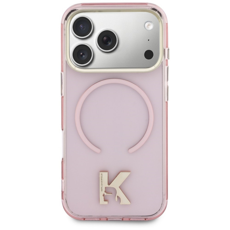 Karl Lagerfeld IML K Head -suojakuori KF003412 Apple iPhone 18 Pro Max / 17 Pro Max -puhelimille, vaaleanpunainen