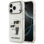 Karl Lagerfeld IML NFT Glitter Karl&Choupette -kuori KF003400 Apple iPhone 18 Pro Max / 17 Pro Max -puhelimille, läpinäkyvä