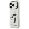 Karl Lagerfeld IML NFT Glitter Karl&Choupette -kuori KF003400 Apple iPhone 18 Pro Max / 17 Pro Max -puhelimille, läpinäkyvä