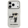 Karl Lagerfeld IML NFT Glitter Karl&Choupette -kuori KF003400 Apple iPhone 18 Pro Max / 17 Pro Max -puhelimille, läpinäkyvä