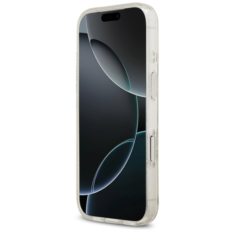 Karl Lagerfeld IML NFT Glitter Karl&Choupette -kuori KF003400 Apple iPhone 18 Pro Max / 17 Pro Max -puhelimille, läpinäkyvä