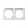 Gira peitekehys 109229, 2-paikkainen, vaakasuora, tekstikenttä, E2, puhtaanvalkoinen