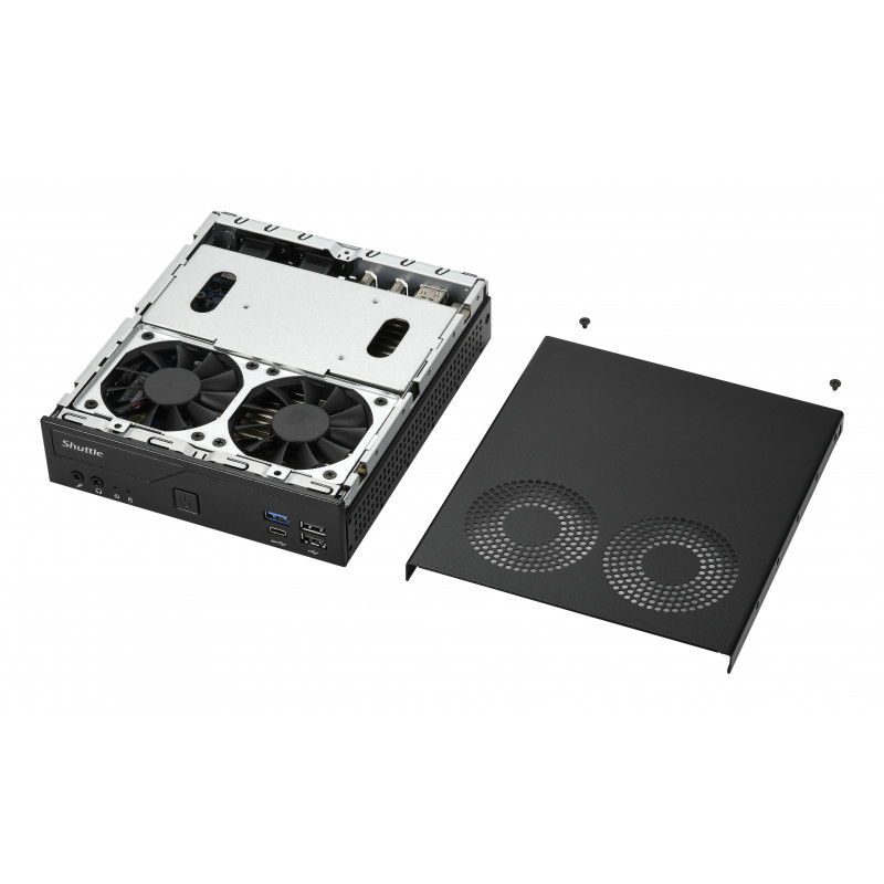 Shuttle DH610V2 XPC Slim Barebone minitietokone, LGA1700, 8 GB DDR5 RAM, musta