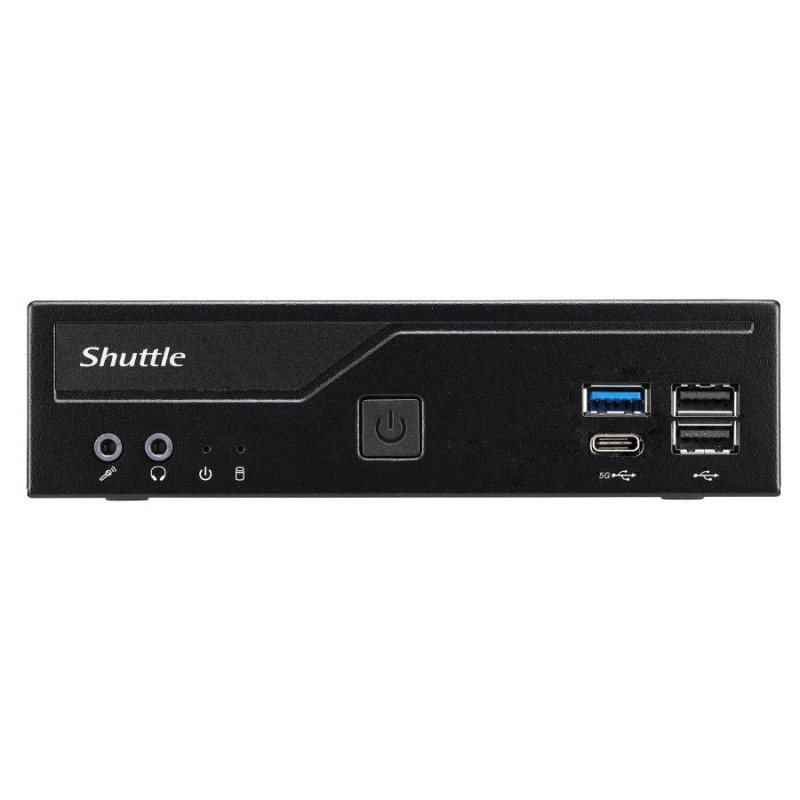 Shuttle DH610V2 XPC Slim Barebone minitietokone, LGA1700, 8 GB DDR5 RAM, musta