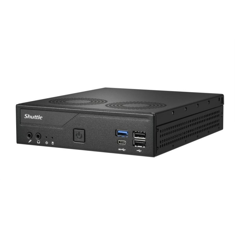 Shuttle DH610V2 XPC Slim Barebone minitietokone, LGA1700, 8 GB DDR5 RAM, musta