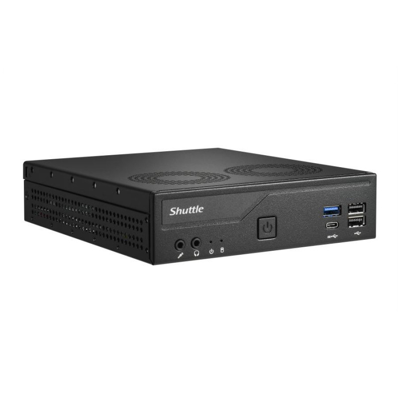 Shuttle DH610V2 XPC Slim Barebone minitietokone, LGA1700, 8 GB DDR5 RAM, musta