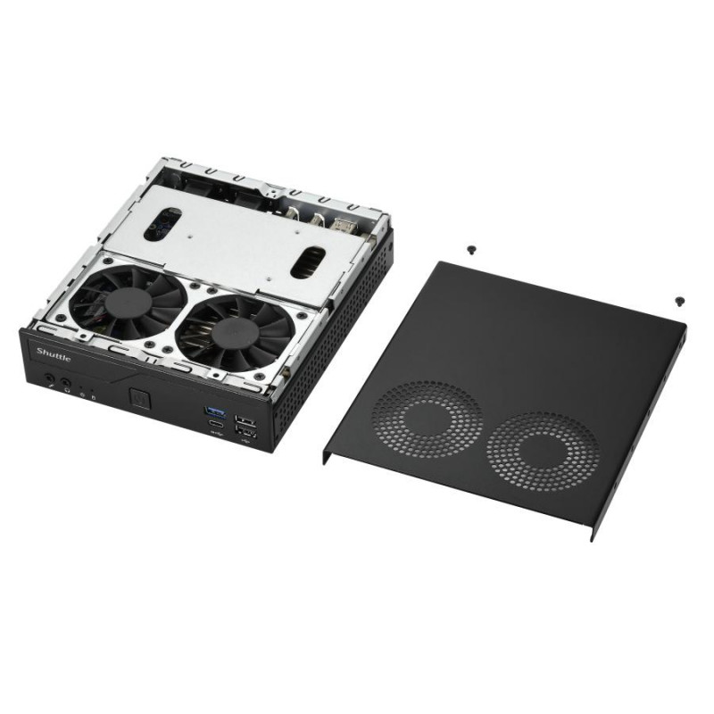 Shuttle DH610V2 XPC Slim Barebone minitietokone, LGA1700, 8 GB DDR5 RAM, musta