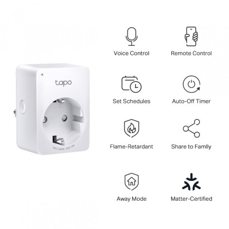TP-Link Tapo P100M Mini älypistorasia Wi-Fi (EU)