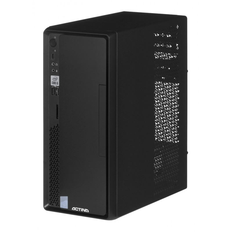 Actina Prime i3-12100 Mini Tower -pöytätietokone, Intel Core i3-12100, 8 GB DDR4 RAM, 512 GB SSD, Windows 11 Home, musta