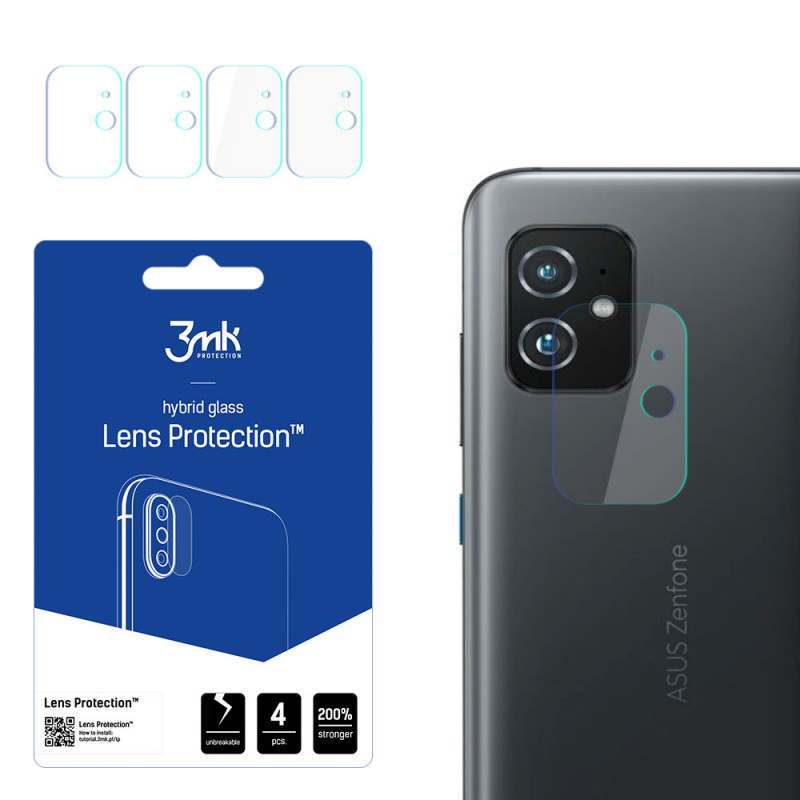 3MK Lens Protection Asus Zenfone 8 kameran linssin suojalasi (4 kpl)