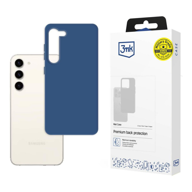 3MK Matt Case suojakuori Samsung Galaxy S23+, mustikka