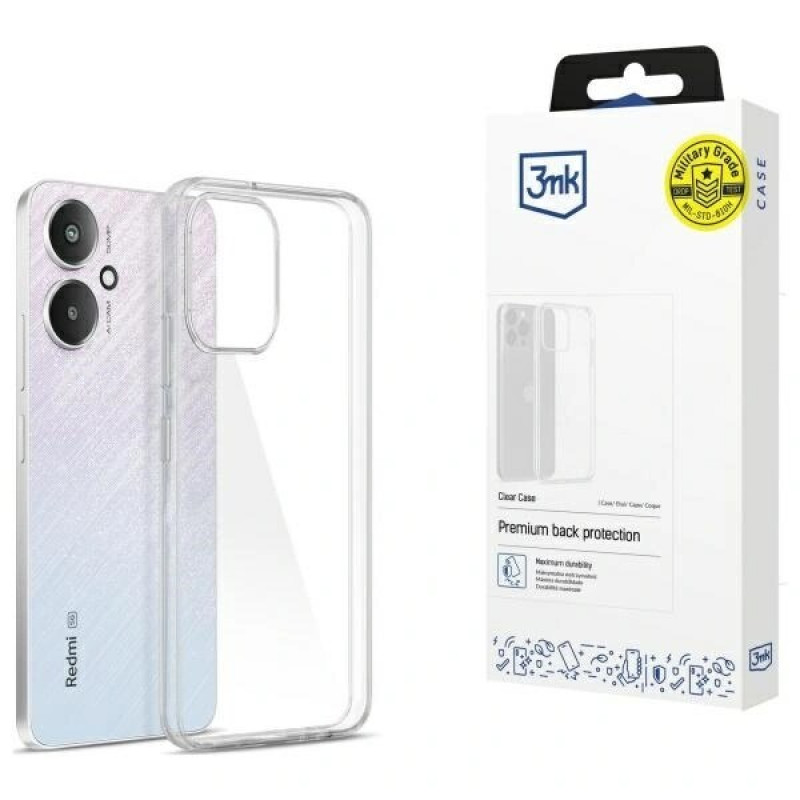 3MK Clear Case Xiaomi Redmi 13C 5G, läpinäkyvä