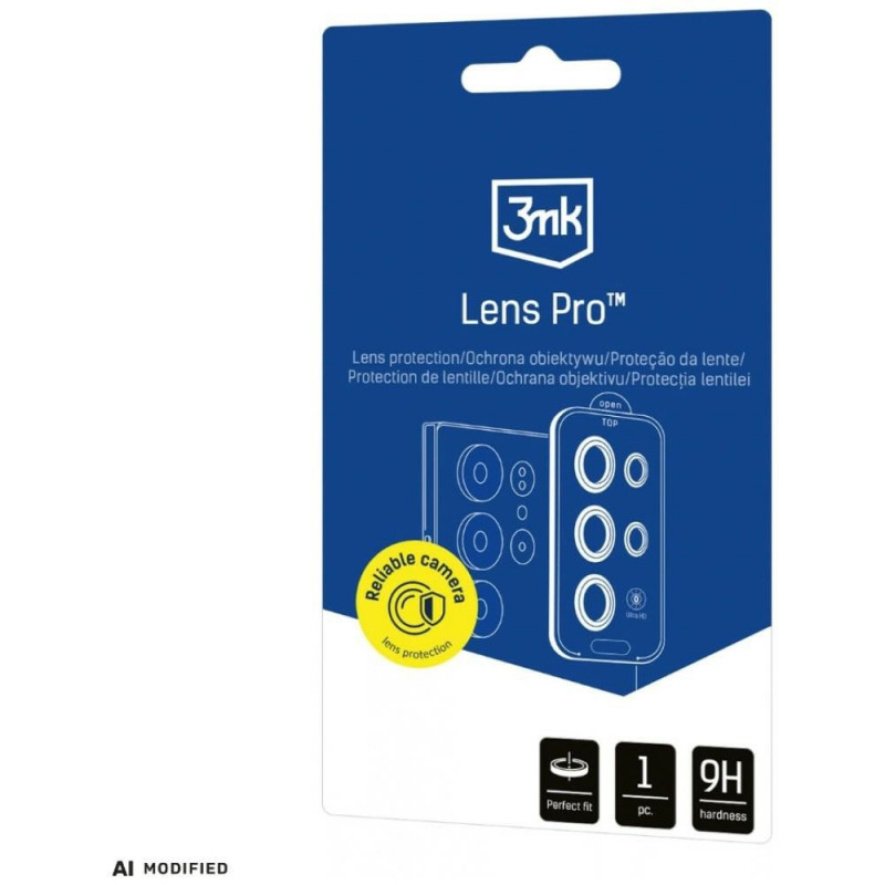 3MK Lens Protection Pro Samsung Galaxy S26 FE -kameran linssinsuoja, karkaistu lasi, musta