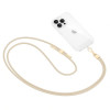Tech-Protect C2S köysinen puhelimen olkahihna, Beige/kulta