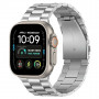 Tech-Protect Stainless ruostumattomasta teräksestä valmistettu ranneke malleille Apple Watch 8 / 9 / 10 / 11 / 12 / SE / Ultra (44 / 45 / 46 / 49 mm), hopea
